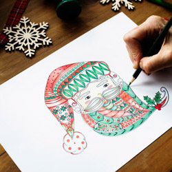 Desenhos de Natal para colorir. As crianças adoram!