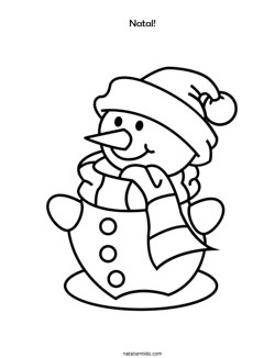Desenhos de Boneco de neve para imprimir e colorir