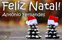 Postal de Feliz Natal para António Fernandes 🎄 (cinco postais com nome)