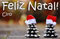 Postal de Feliz Natal para Ciro 🎄 (cinco postais com nome)
