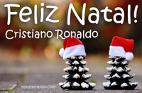 Postal de Feliz Natal para Cristiano Ronaldo 🎄 (cinco postais com nome)