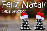Postal de Feliz Natal para Lebarbenchon 🎄 (cinco postais com nome)