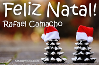 Postal de Feliz Natal para Rafael Camacho 🎄 (cinco postais com nome)