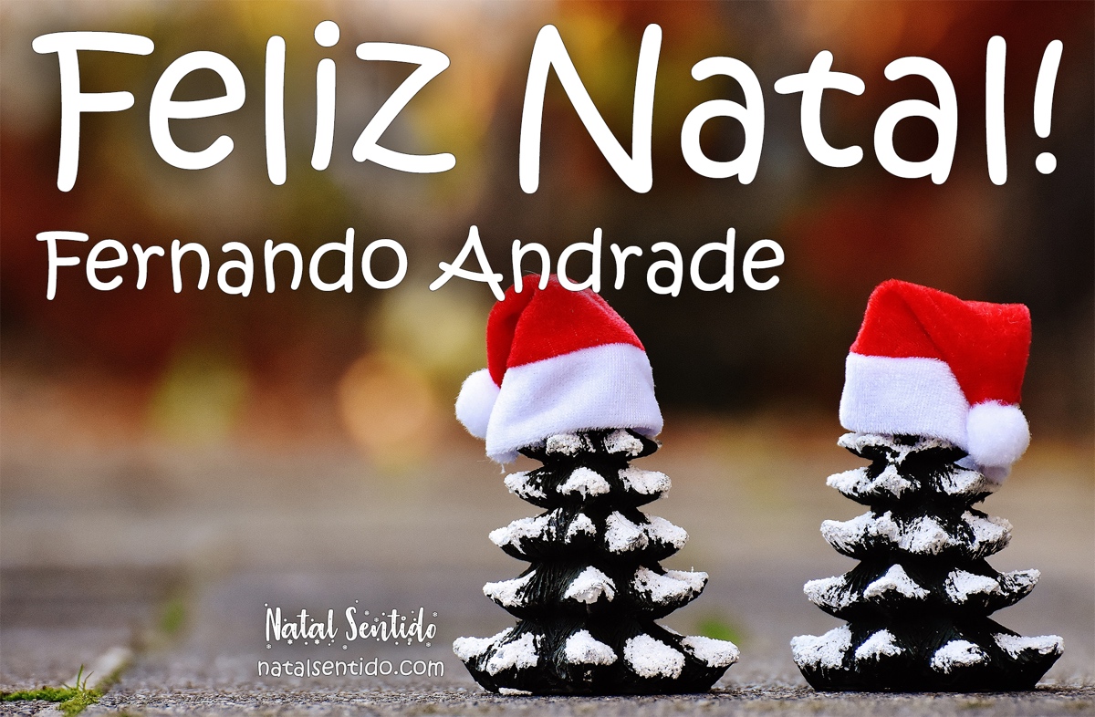 Postal de Feliz Natal com nome Fernando Andrade