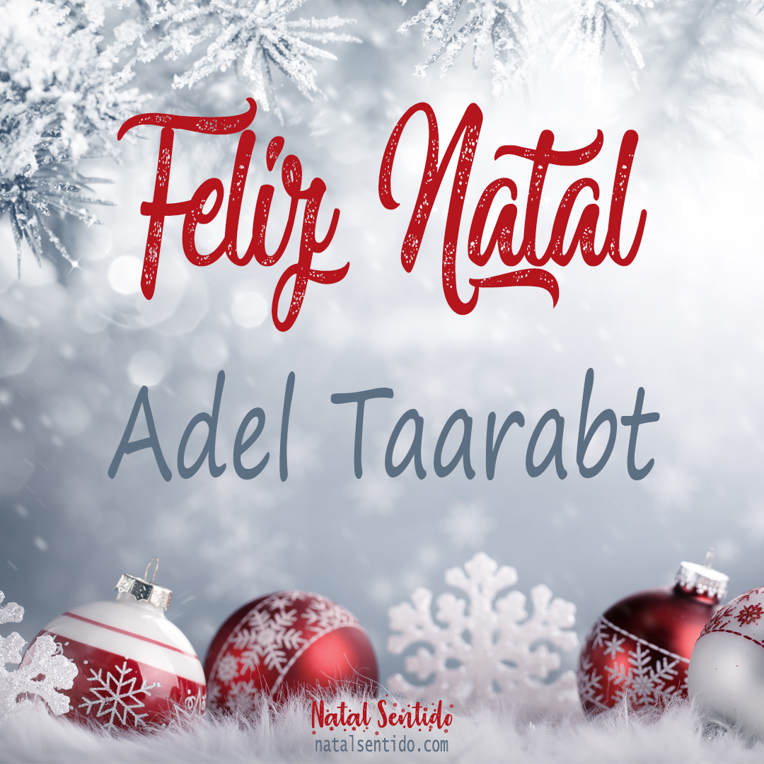 Postal de Feliz Natal com nome Adel Taarabt (imagem 02)
