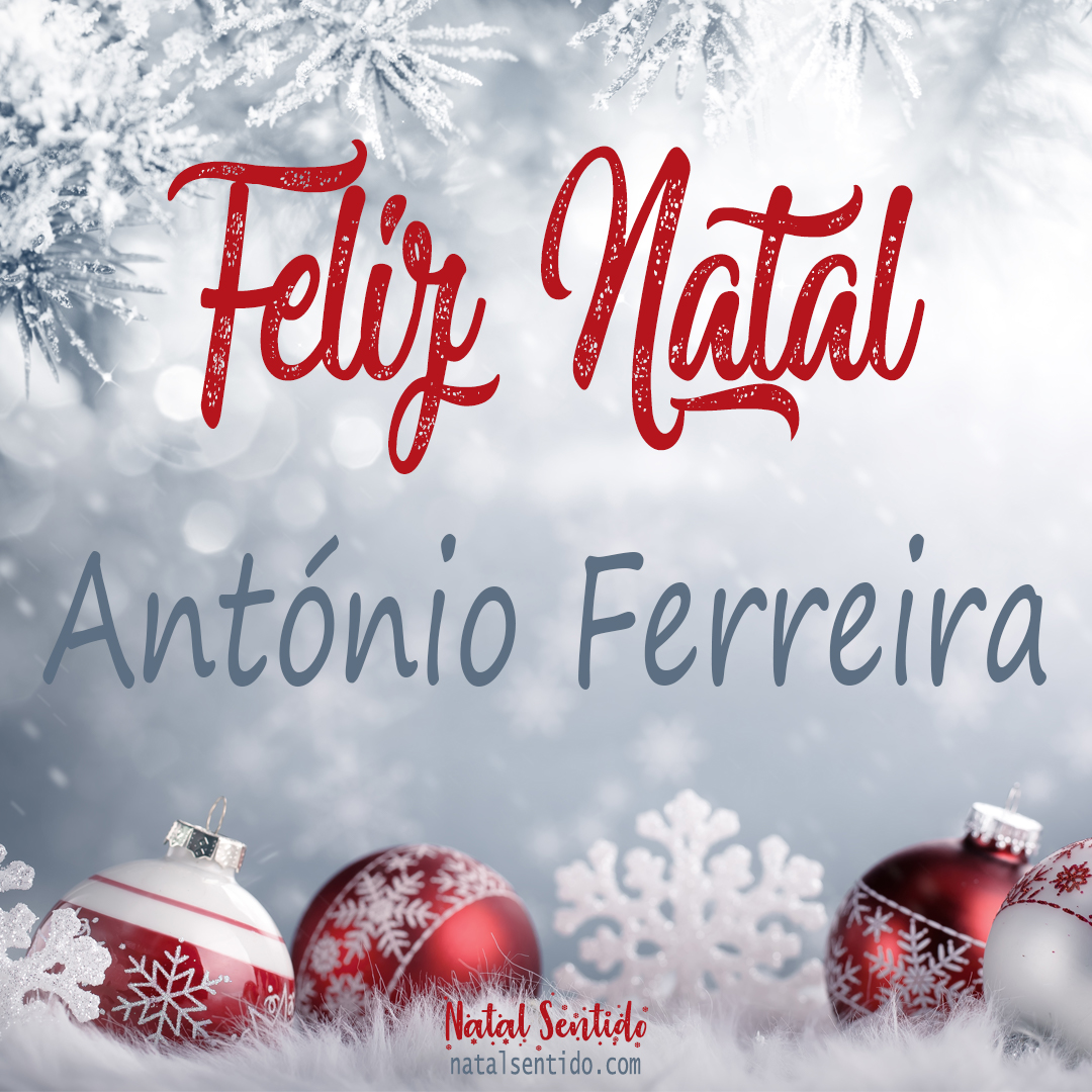 Postal de Feliz Natal com nome António Ferreira (imagem 02)