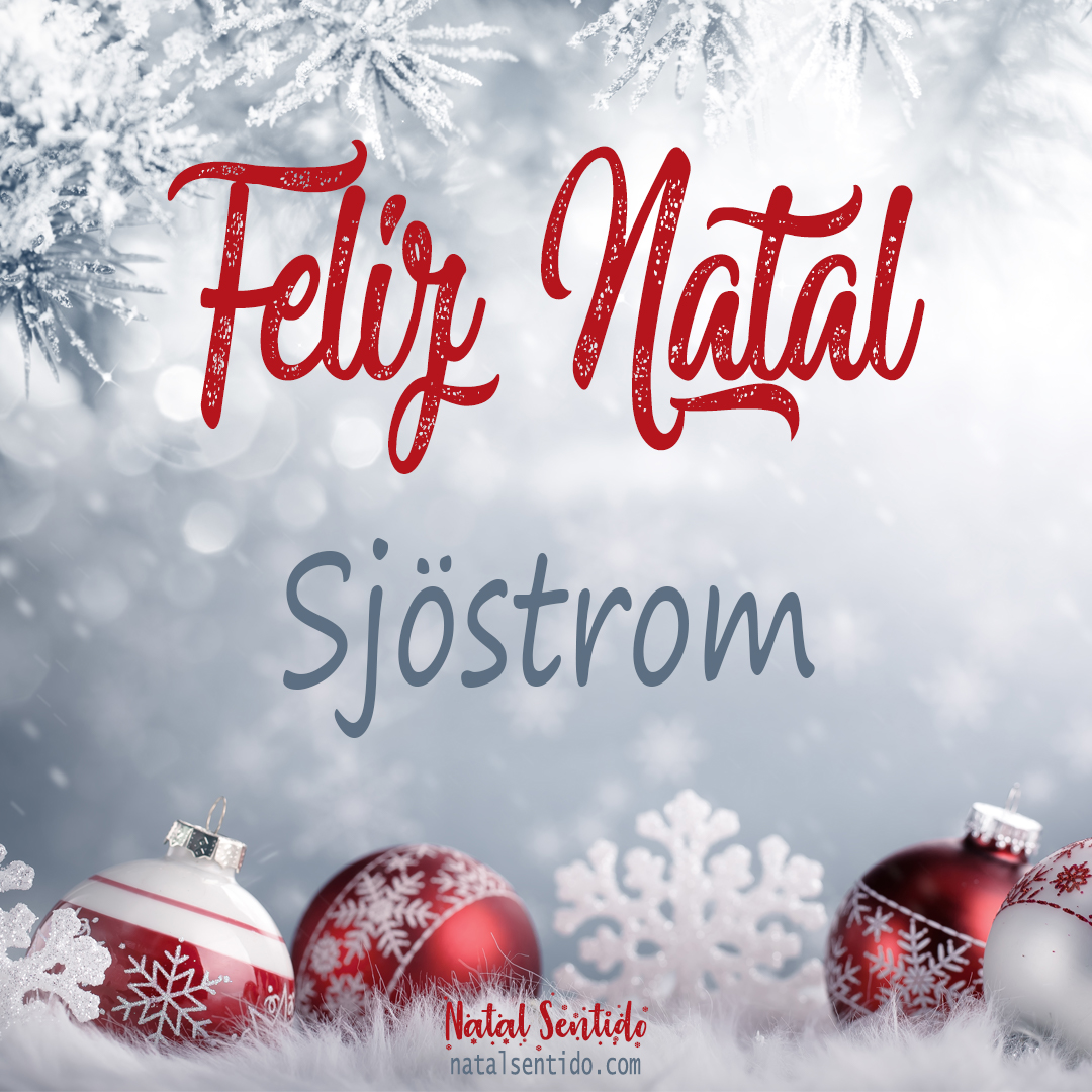 Postal de Feliz Natal com nome Sjöstrom (imagem 02)