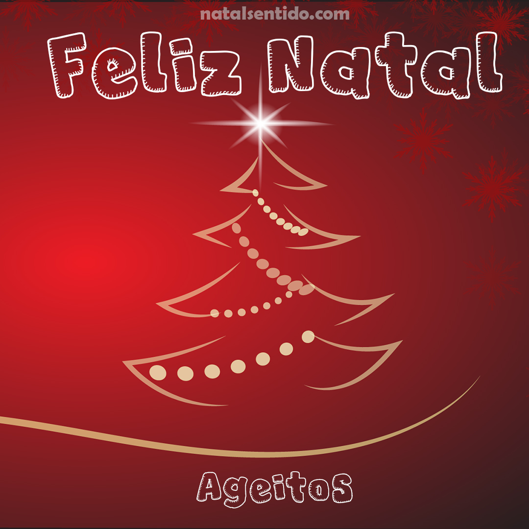 Postal de Feliz Natal com nome Ageitos (imagem 03)