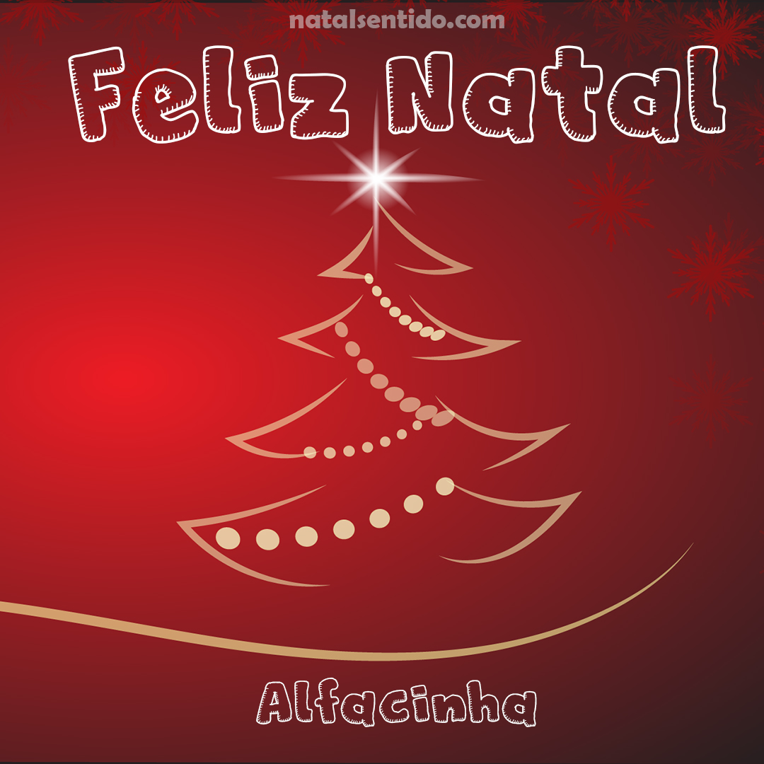 Postal de Feliz Natal com nome Alfacinha (imagem 03)