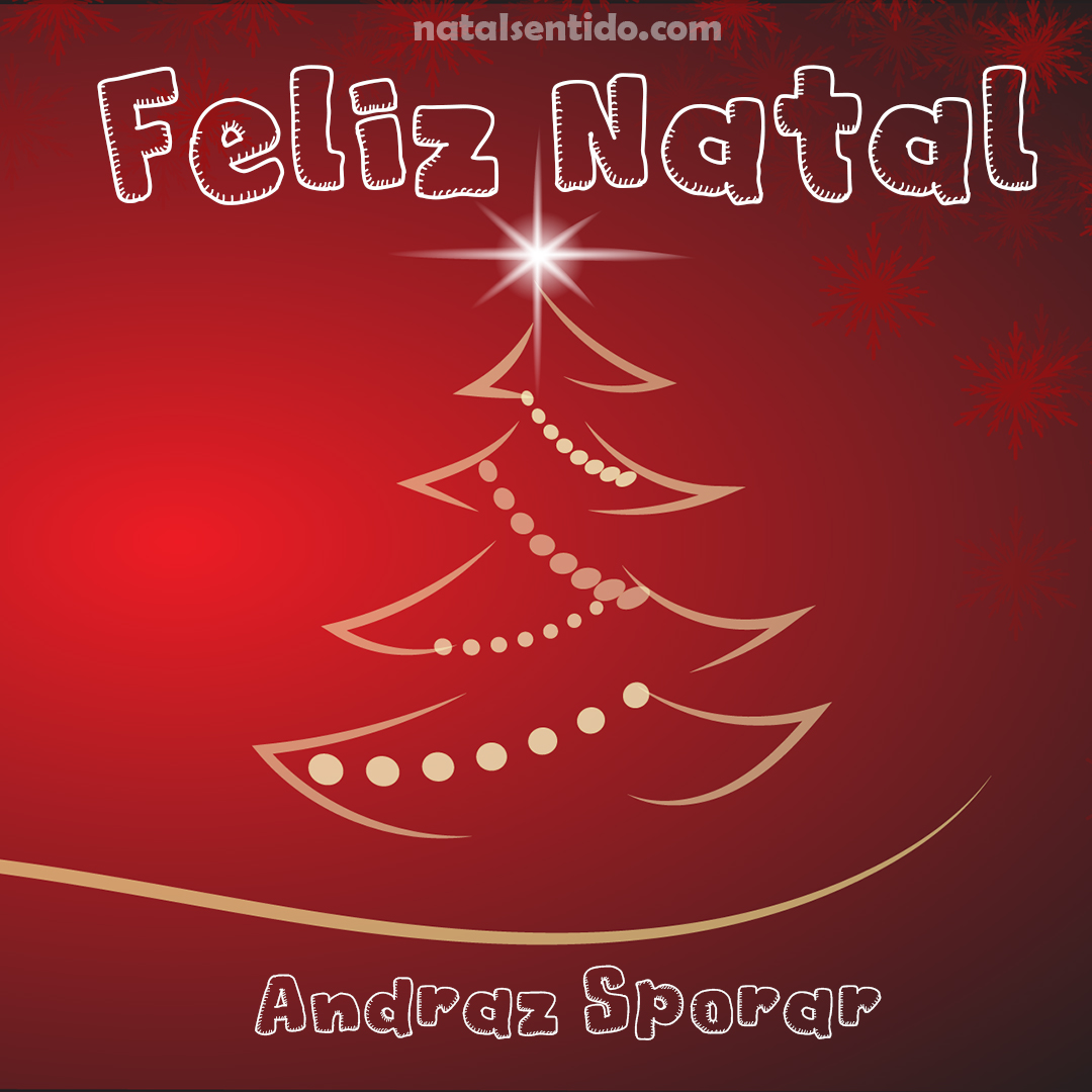 Postal de Feliz Natal com nome Andraz Sporar (imagem 03)