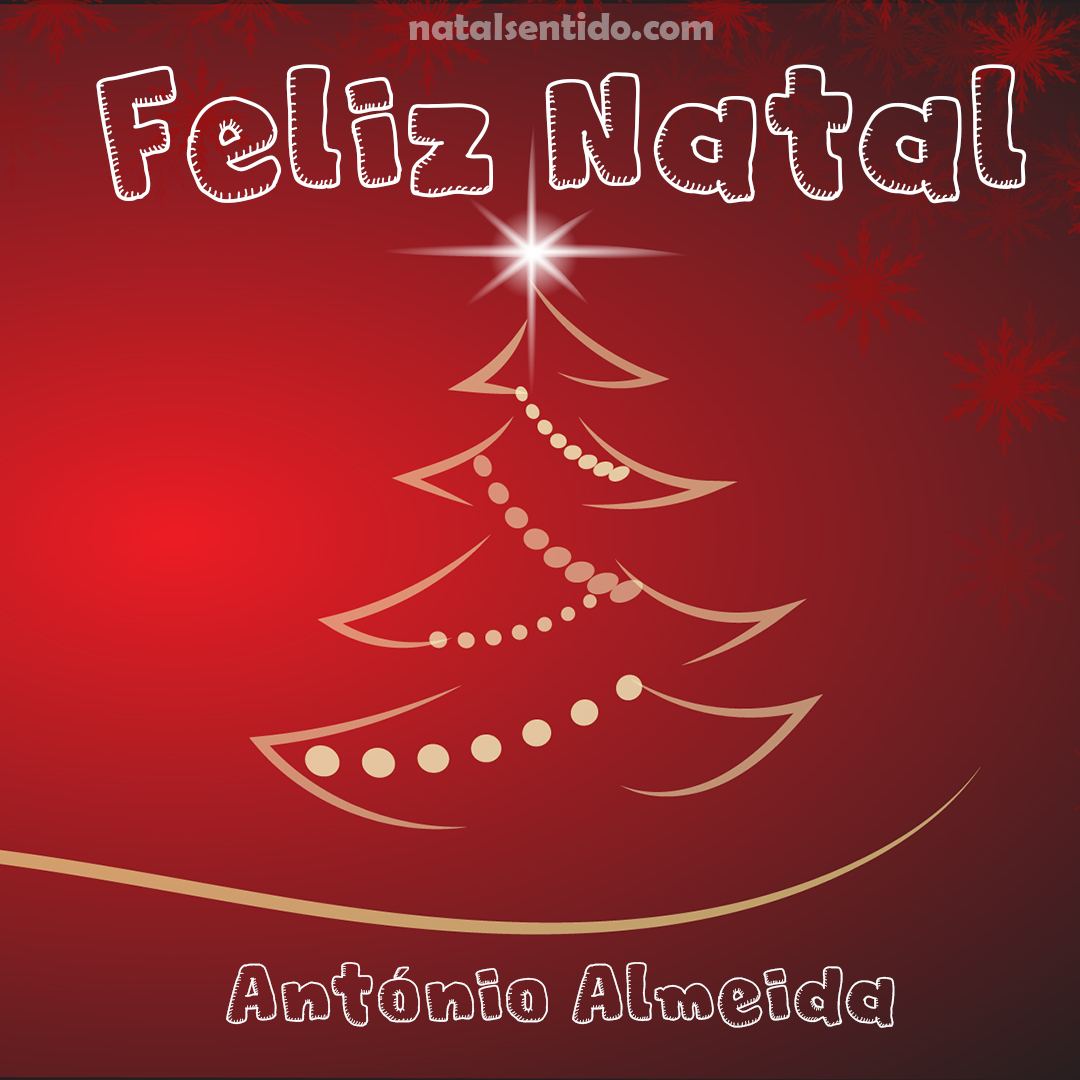 Postal de Feliz Natal com nome António Almeida (imagem 03)