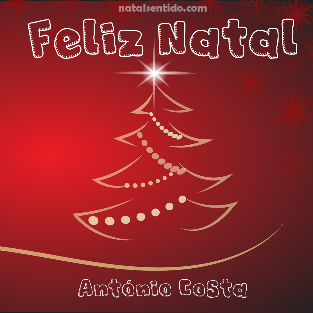 Postal de Feliz Natal com nome António Costa (imagem 03)