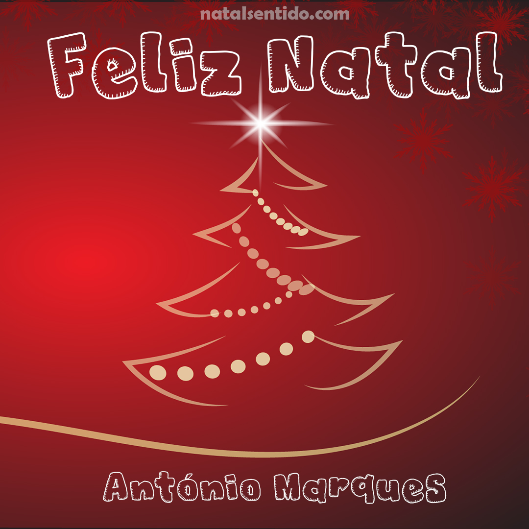 Postal de Feliz Natal com nome António Marques (imagem 03)