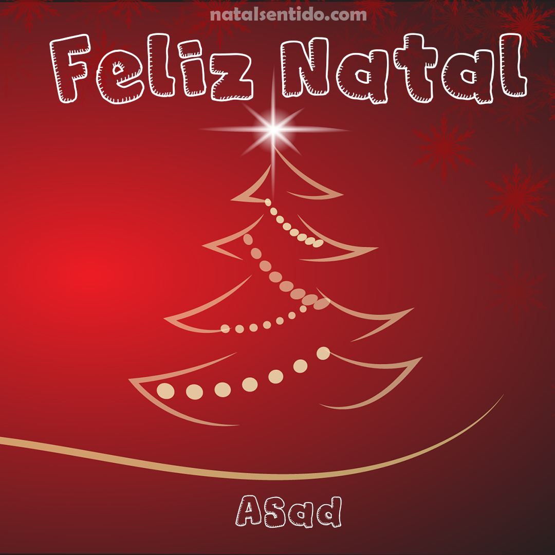 Postal de Feliz Natal com nome Asad (imagem 03)