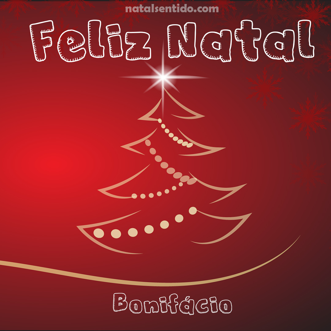 Postal de Feliz Natal com nome Bonifácio (imagem 03)