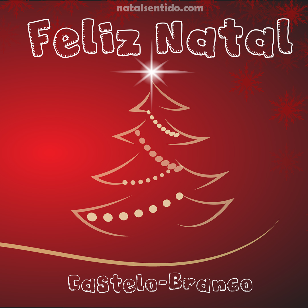 Postal de Feliz Natal com nome Castelo-Branco (imagem 03)