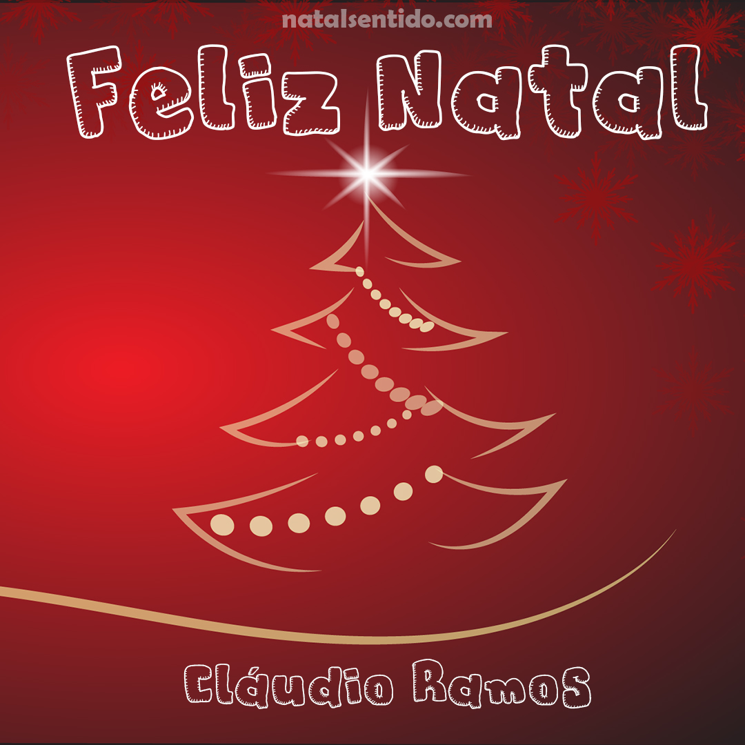 Postal de Feliz Natal com nome Cláudio Ramos (imagem 03)