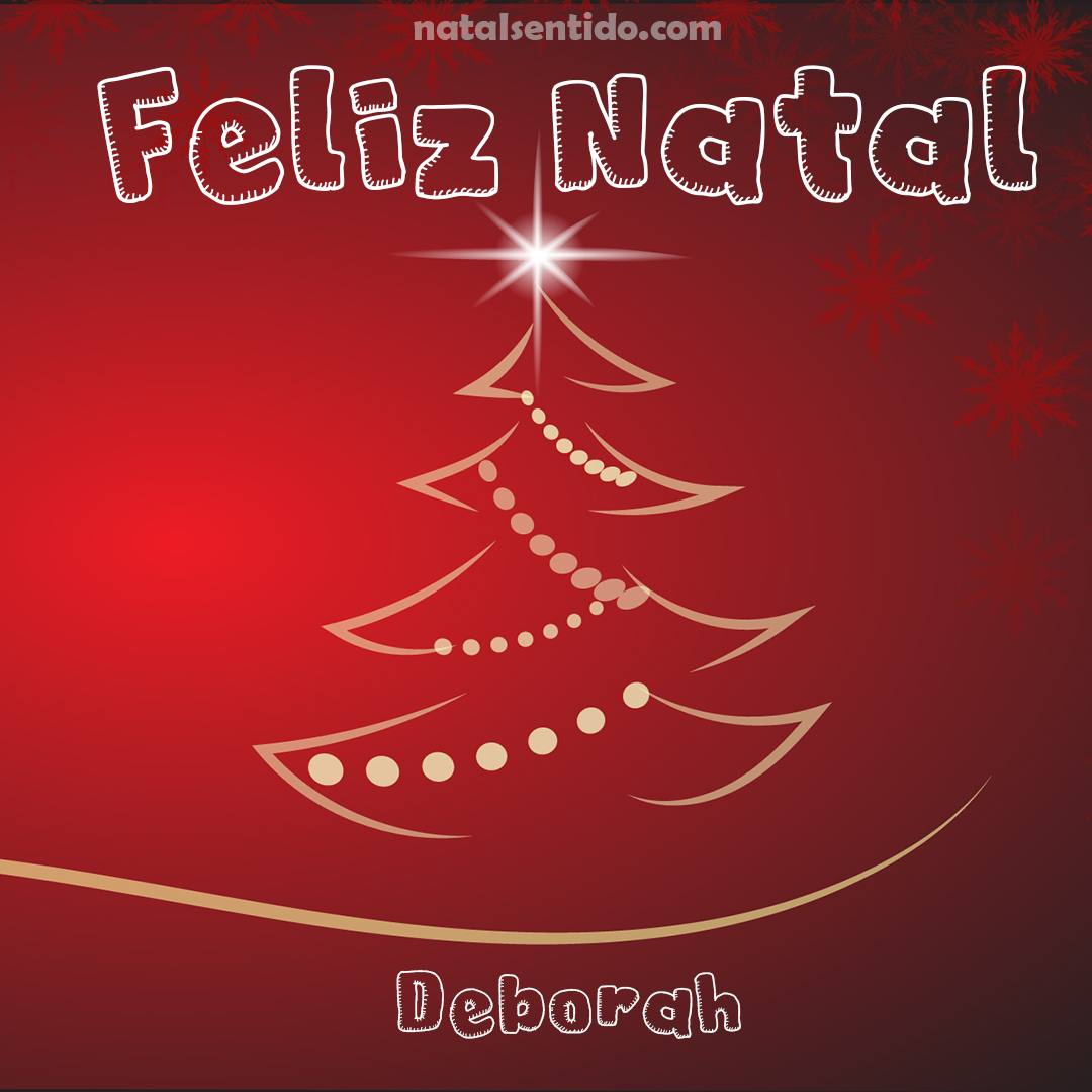 Postal de Feliz Natal com nome Deborah (imagem 03)