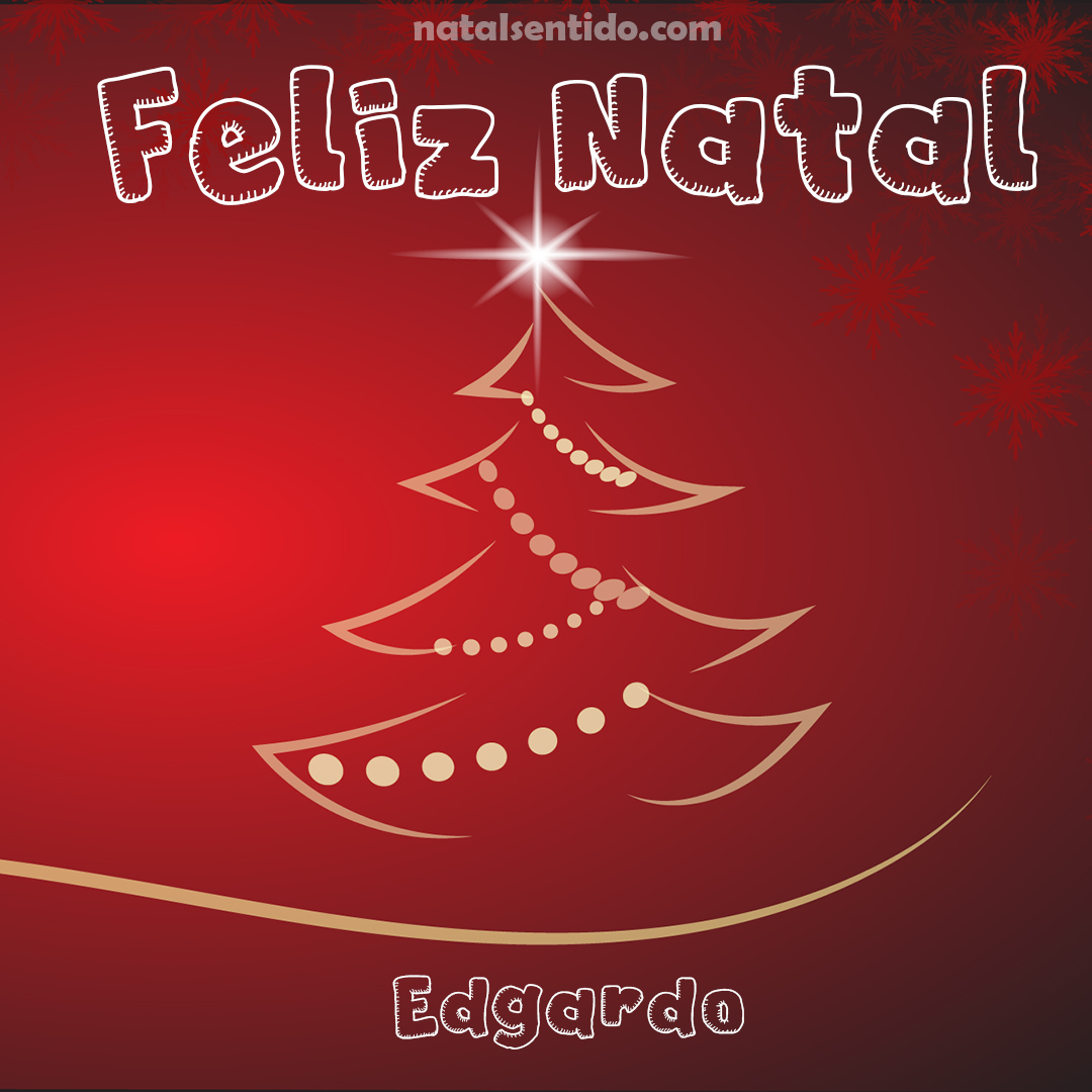 Postal de Feliz Natal com nome Edgardo (imagem 03)