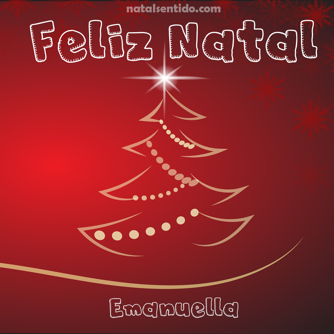 Postal de Feliz Natal com nome Emanuella (imagem 03)