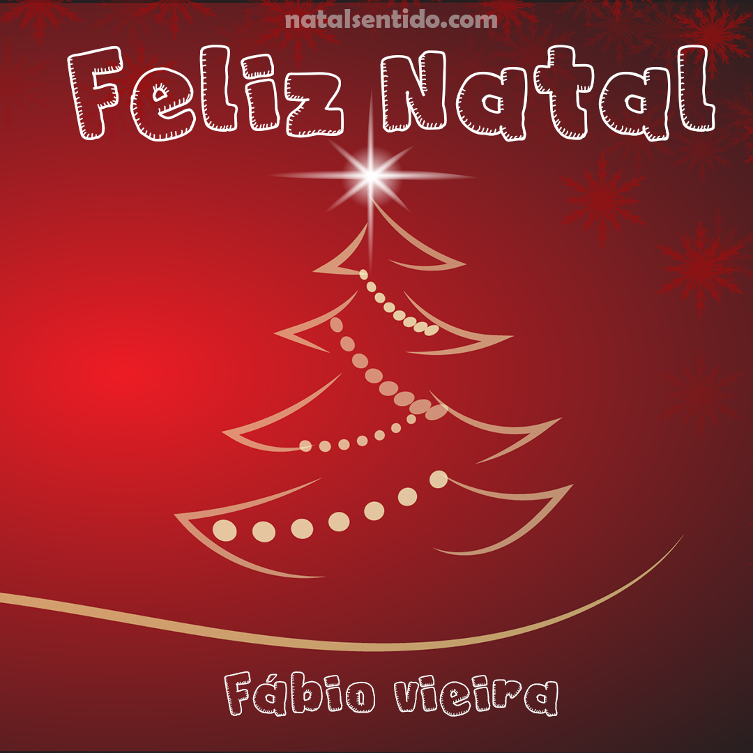 Postal de Feliz Natal com nome Fábio Vieira (imagem 03)