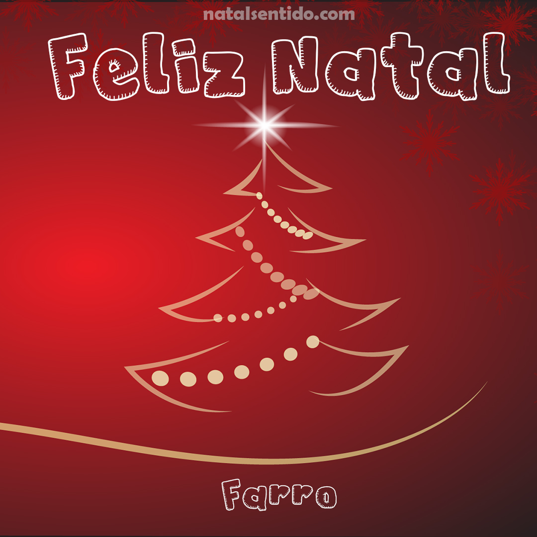 Postal de Feliz Natal com nome Farro (imagem 03)