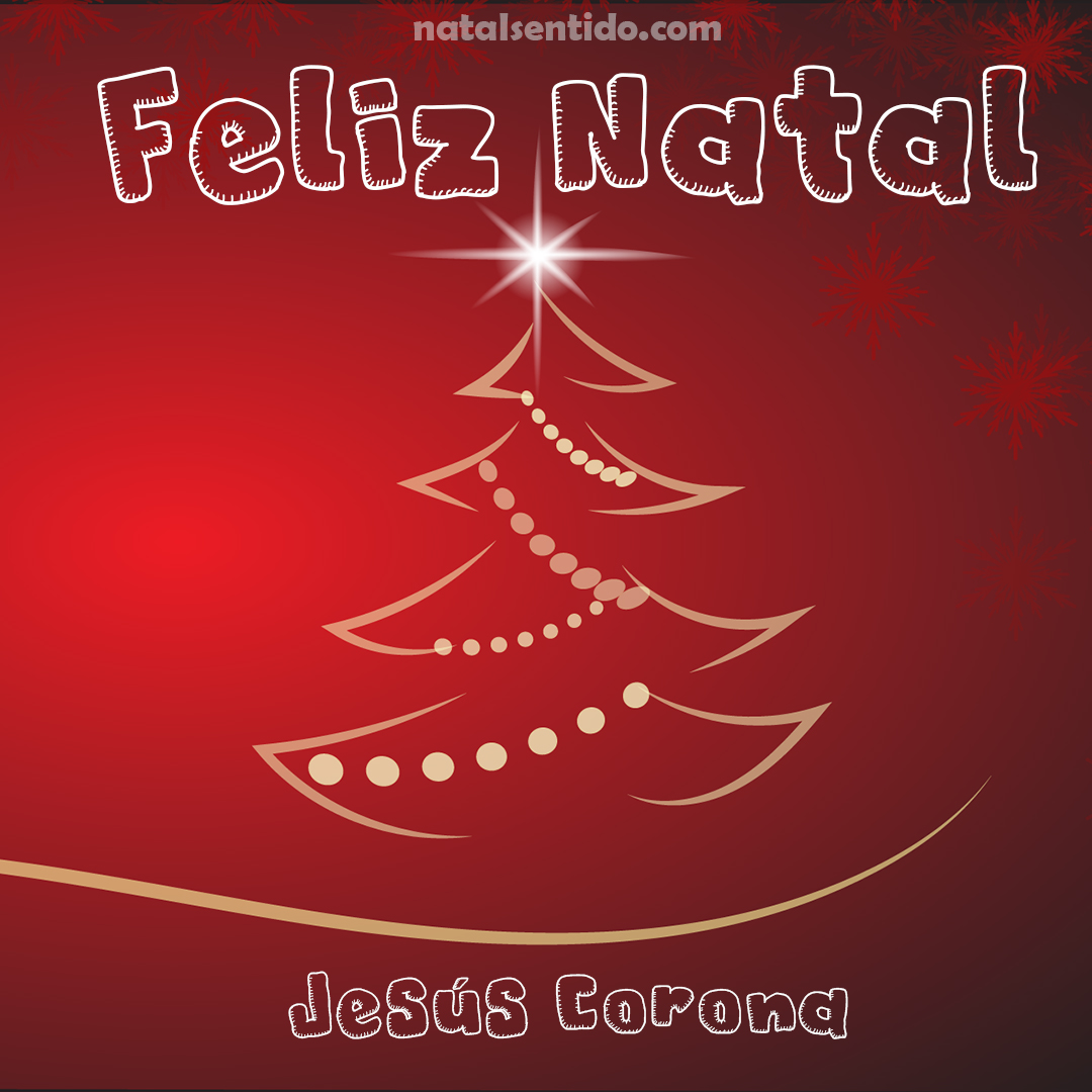 Postal de Feliz Natal com nome Jesús Corona (imagem 03)