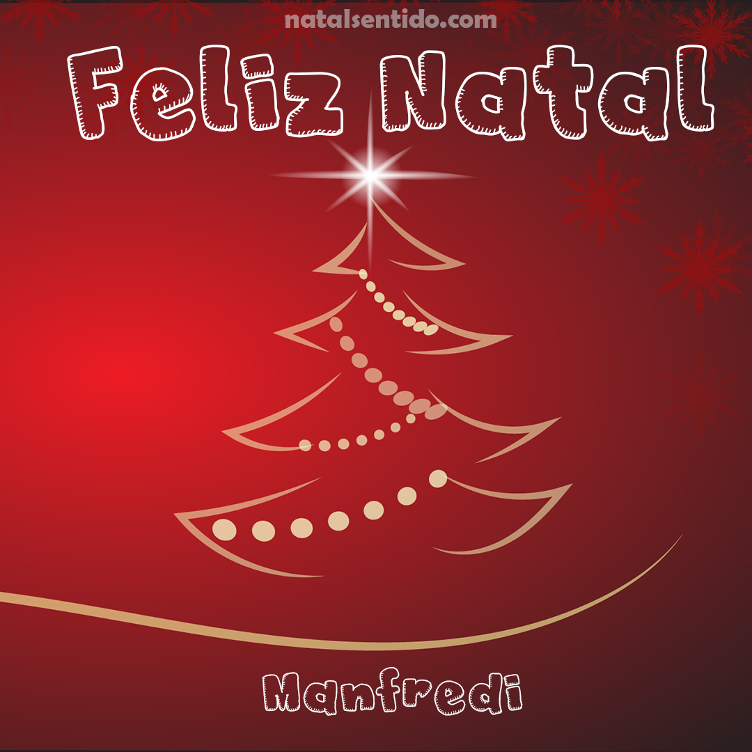 Postal de Feliz Natal com nome Manfredi (imagem 03)