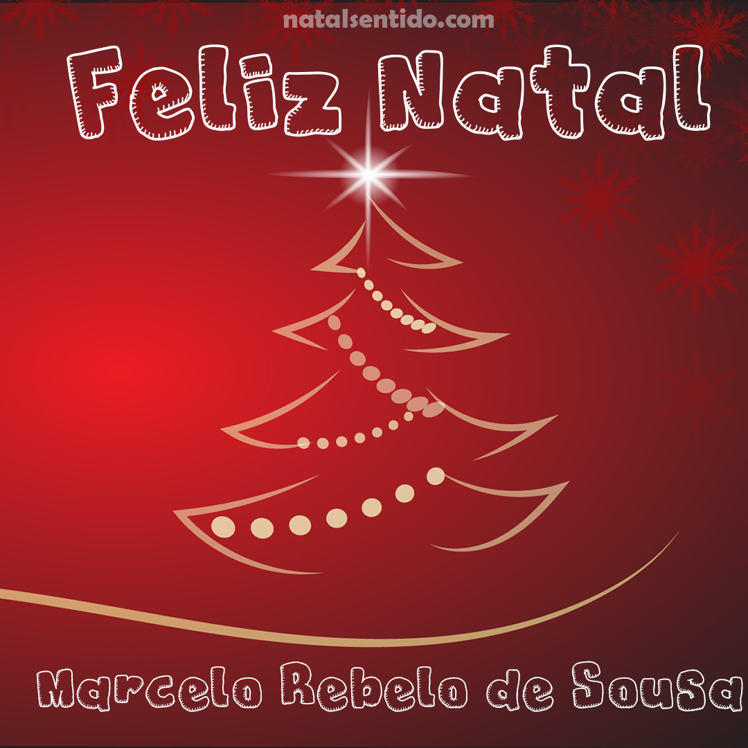 Postal de Feliz Natal com nome Marcelo Rebelo de Sousa (imagem 03)