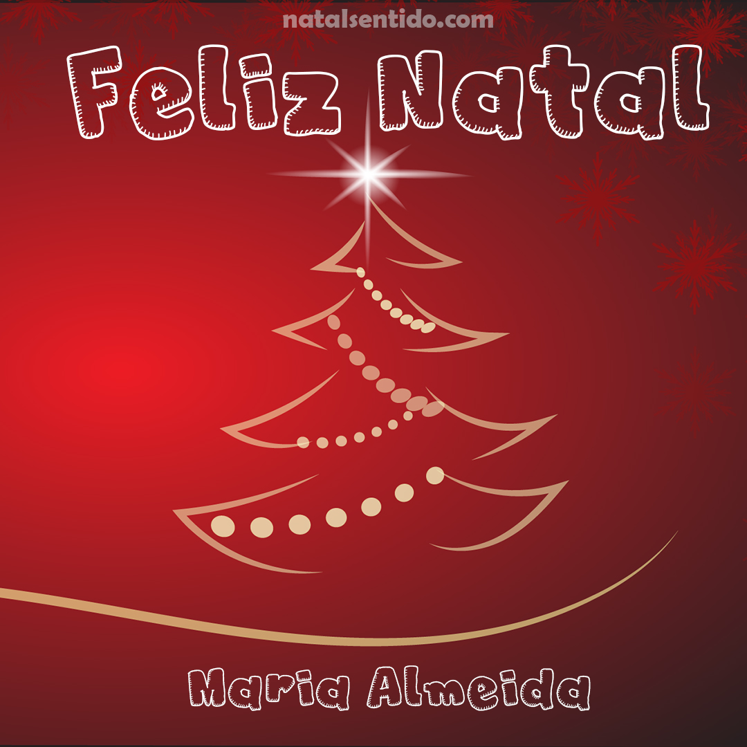 Postal de Feliz Natal com nome Maria Almeida (imagem 03)