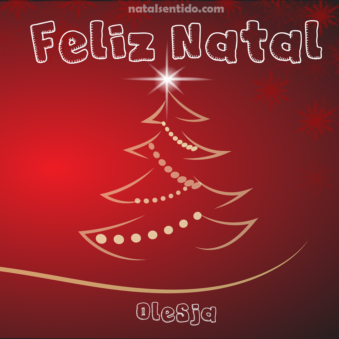 Postal de Feliz Natal com nome Olesja (imagem 03)