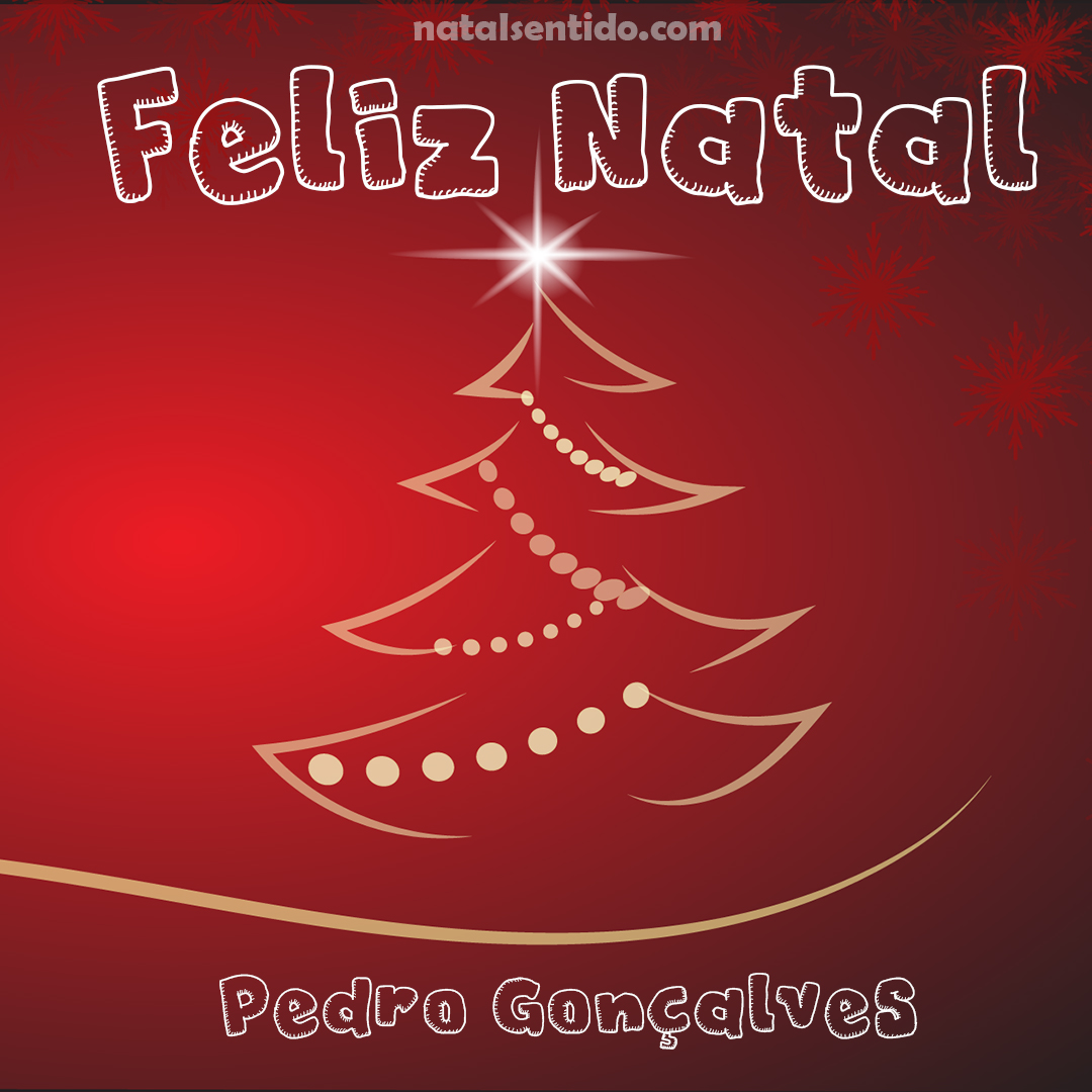 Postal de Feliz Natal com nome Pedro Gonçalves (imagem 03)
