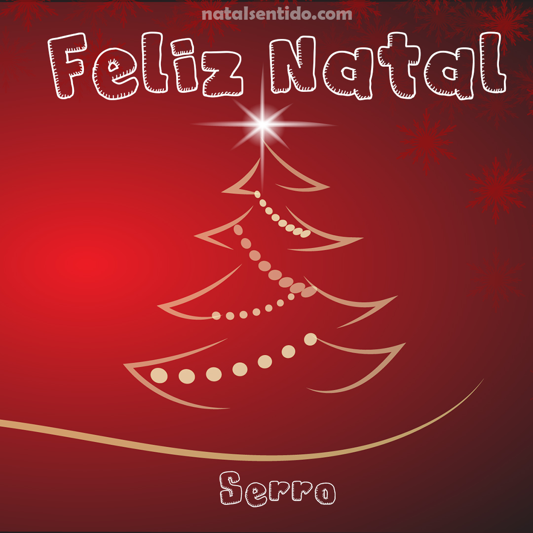 Postal de Feliz Natal com nome Serro (imagem 03)