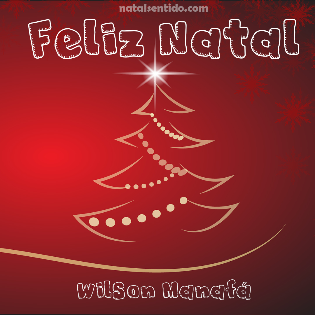 Postal de Feliz Natal com nome Wilson Manafá (imagem 03)