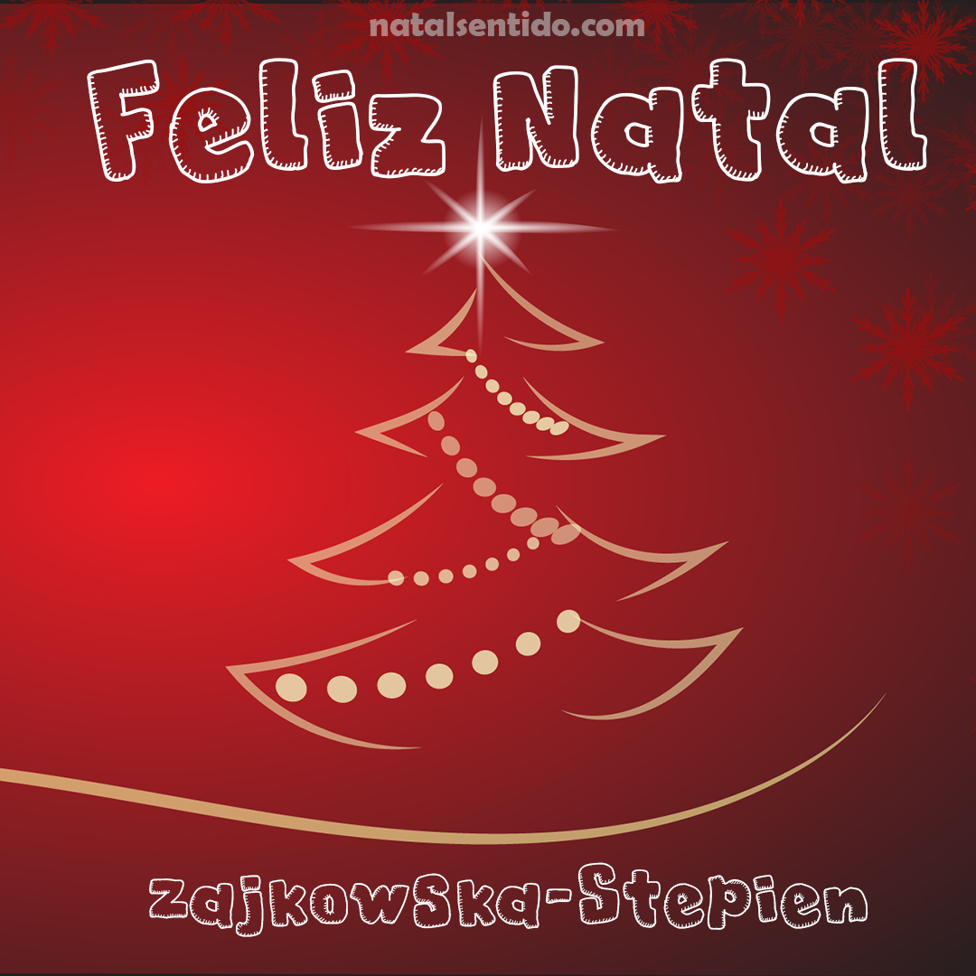Postal de Feliz Natal com nome Zajkowska-Stepien (imagem 03)