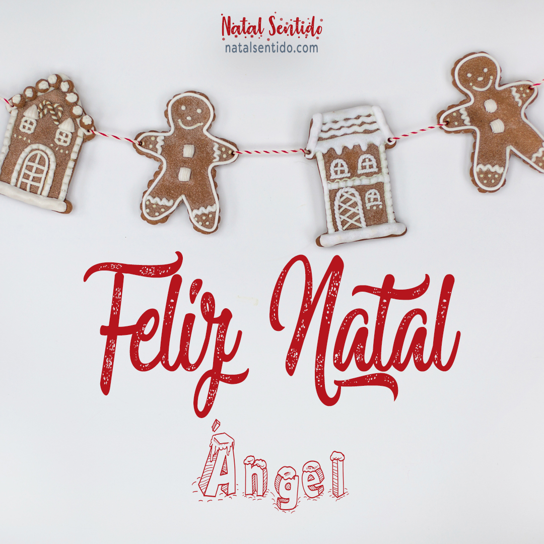 Postal de Feliz Natal com nome Ángel (imagem 04)