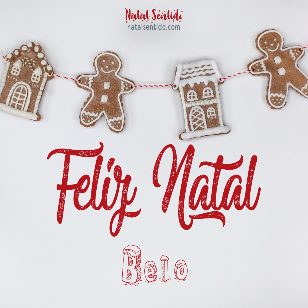 Postal de Feliz Natal com nome Belo (imagem 04)