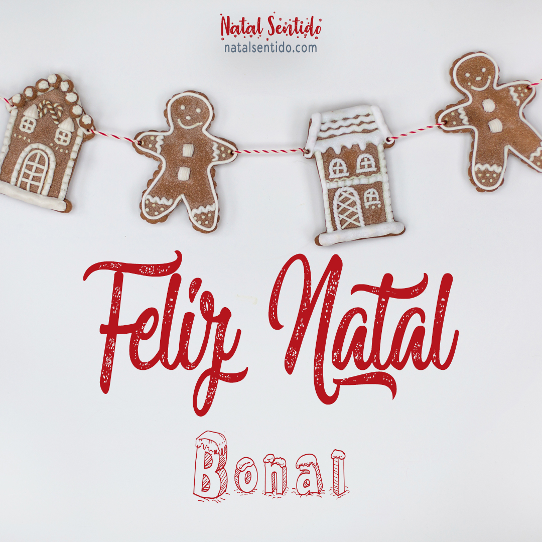 Postal de Feliz Natal com nome Bonal (imagem 04)