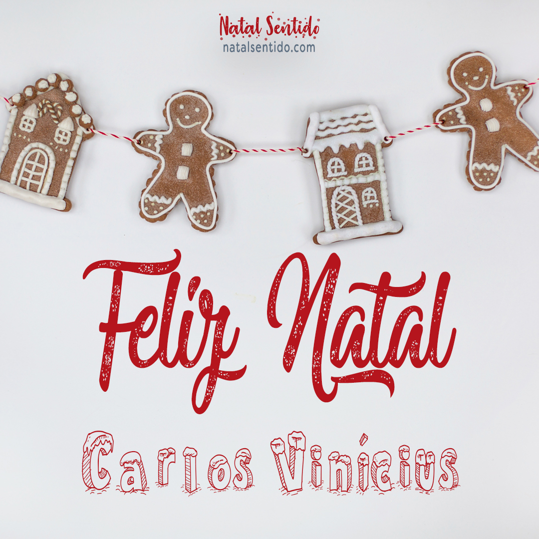 Postal de Feliz Natal com nome Carlos Vinícius (imagem 04)