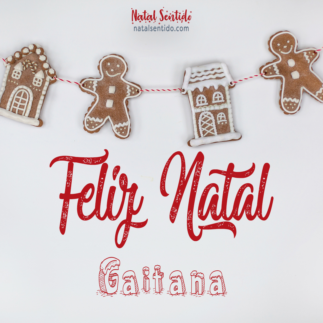 Postal de Feliz Natal com nome Gaitana (imagem 04)