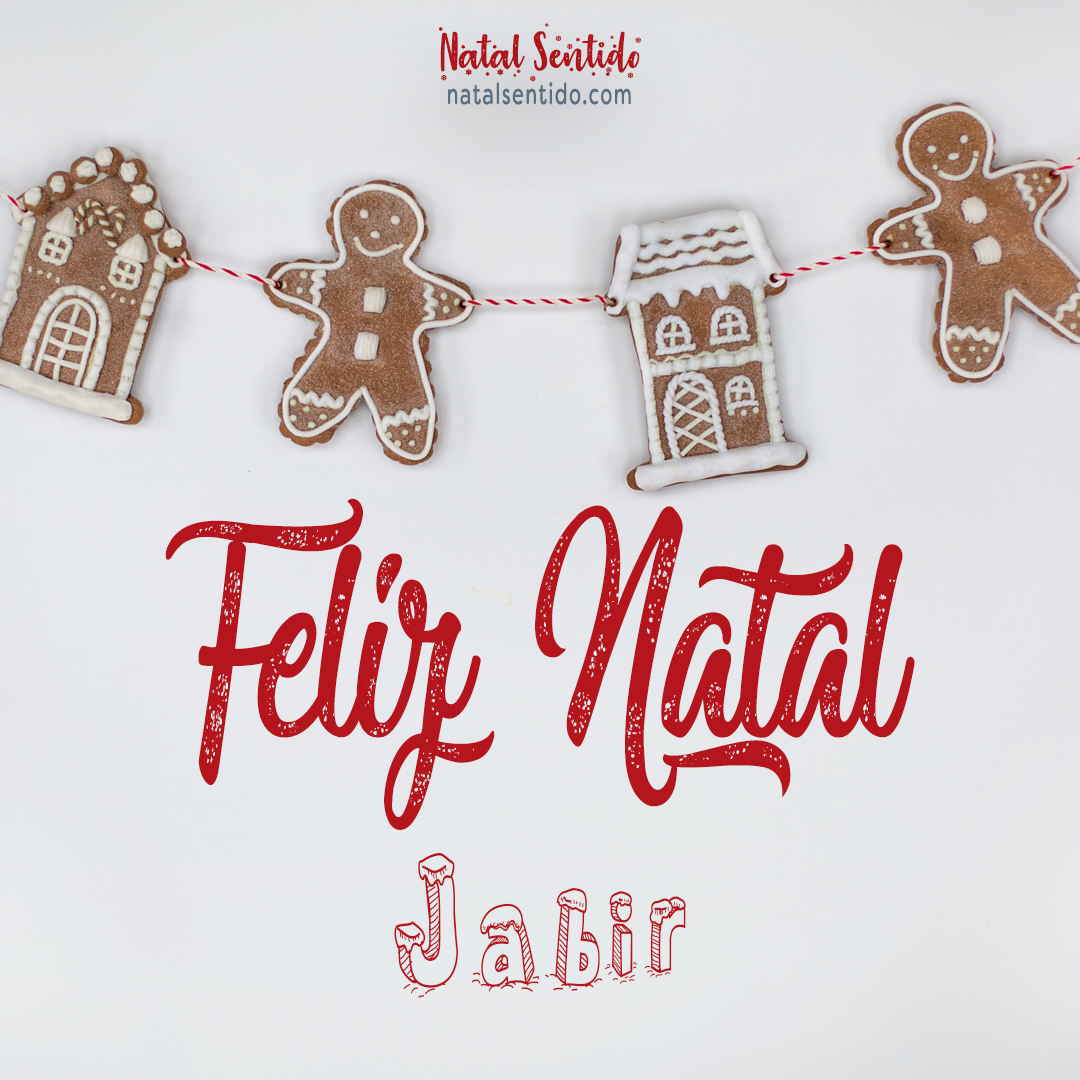 Postal de Feliz Natal com nome Jabir (imagem 04)