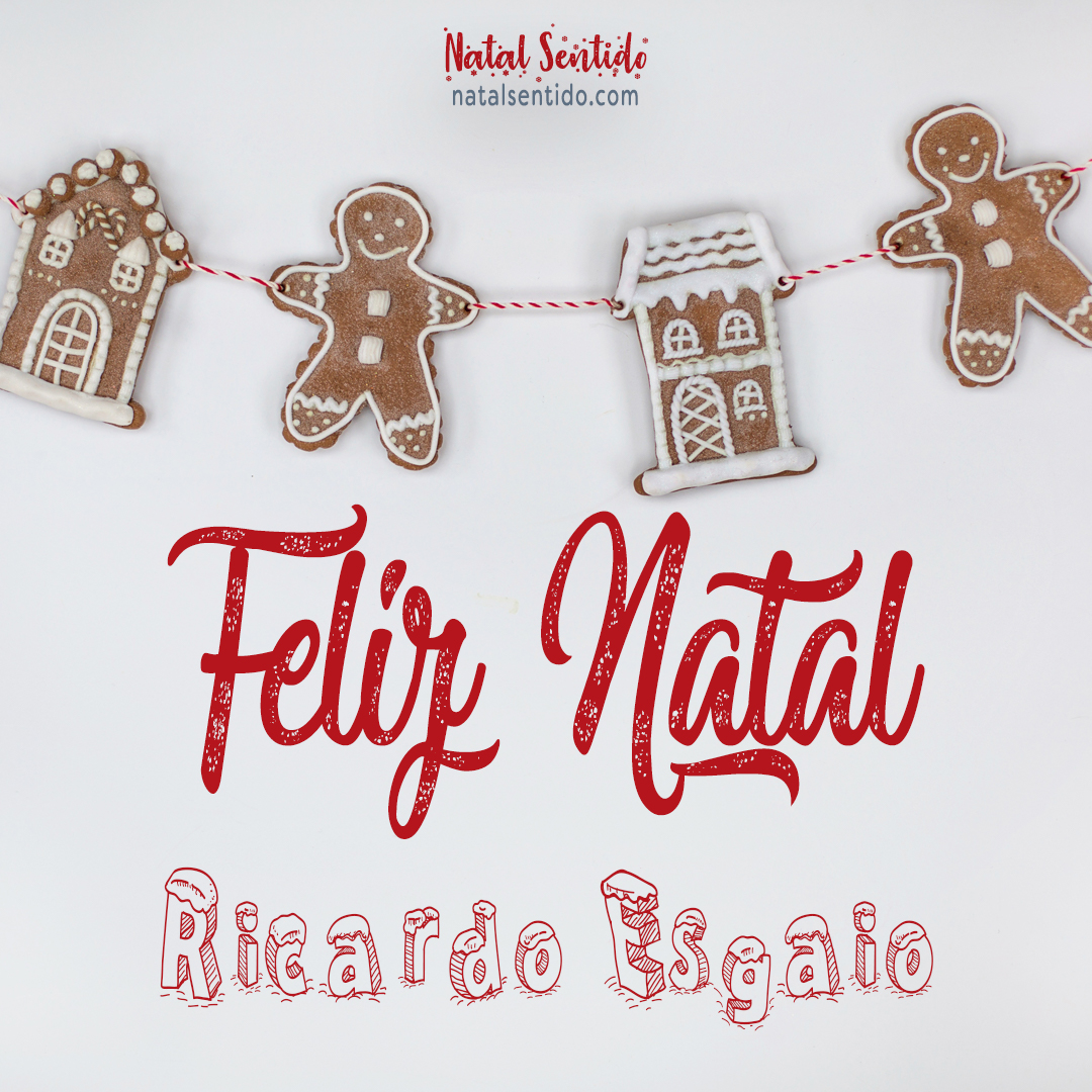 Postal de Feliz Natal com nome Ricardo Esgaio (imagem 04)