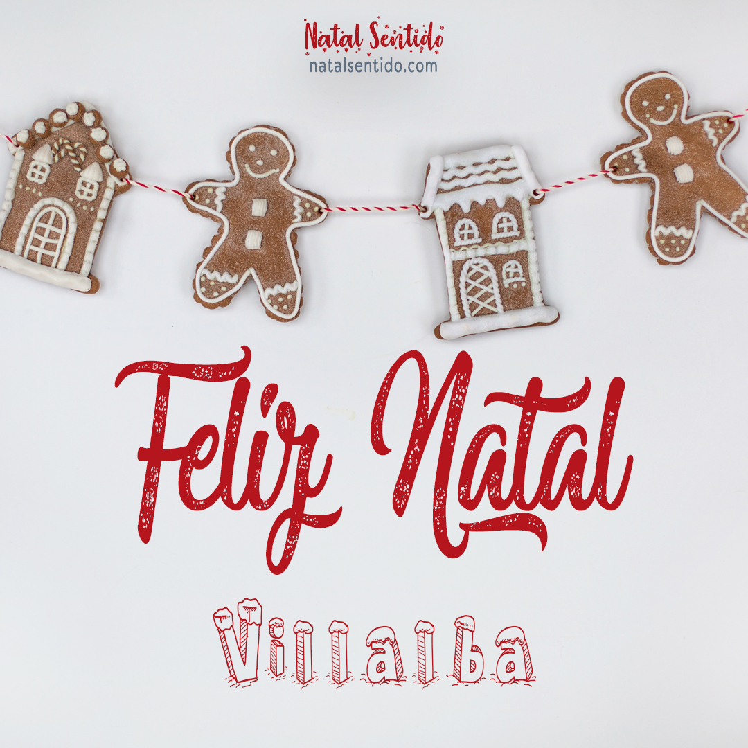 Postal de Feliz Natal com nome Villalba (imagem 04)